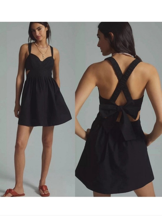 Anthropologie Dresses & Skirts - Anthropologie Maeve Mini Dress Open Tie Back